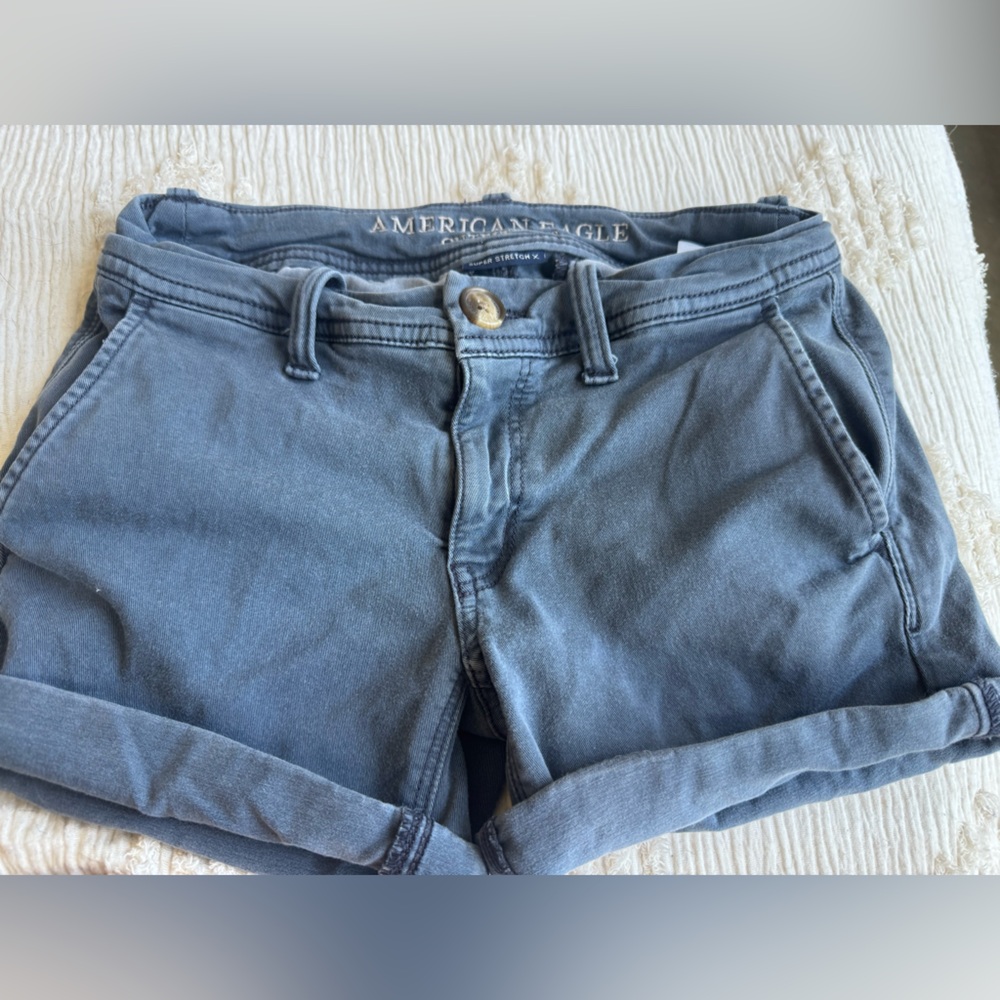 American Eagle Blue Super Stretch Shorts